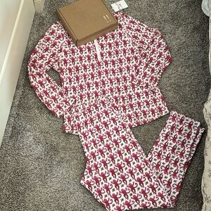 Roller Rabbit Pink Monkey Pajamas - Size L - NWOT